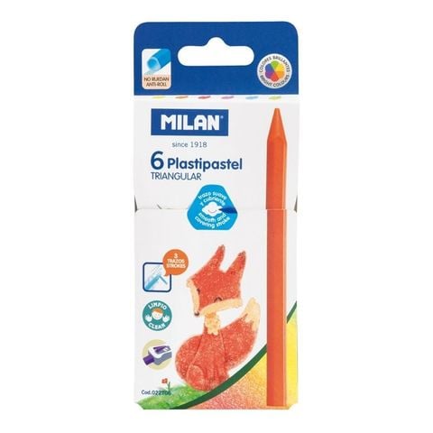 Viết sáp màu Milan 6 cây 022T06