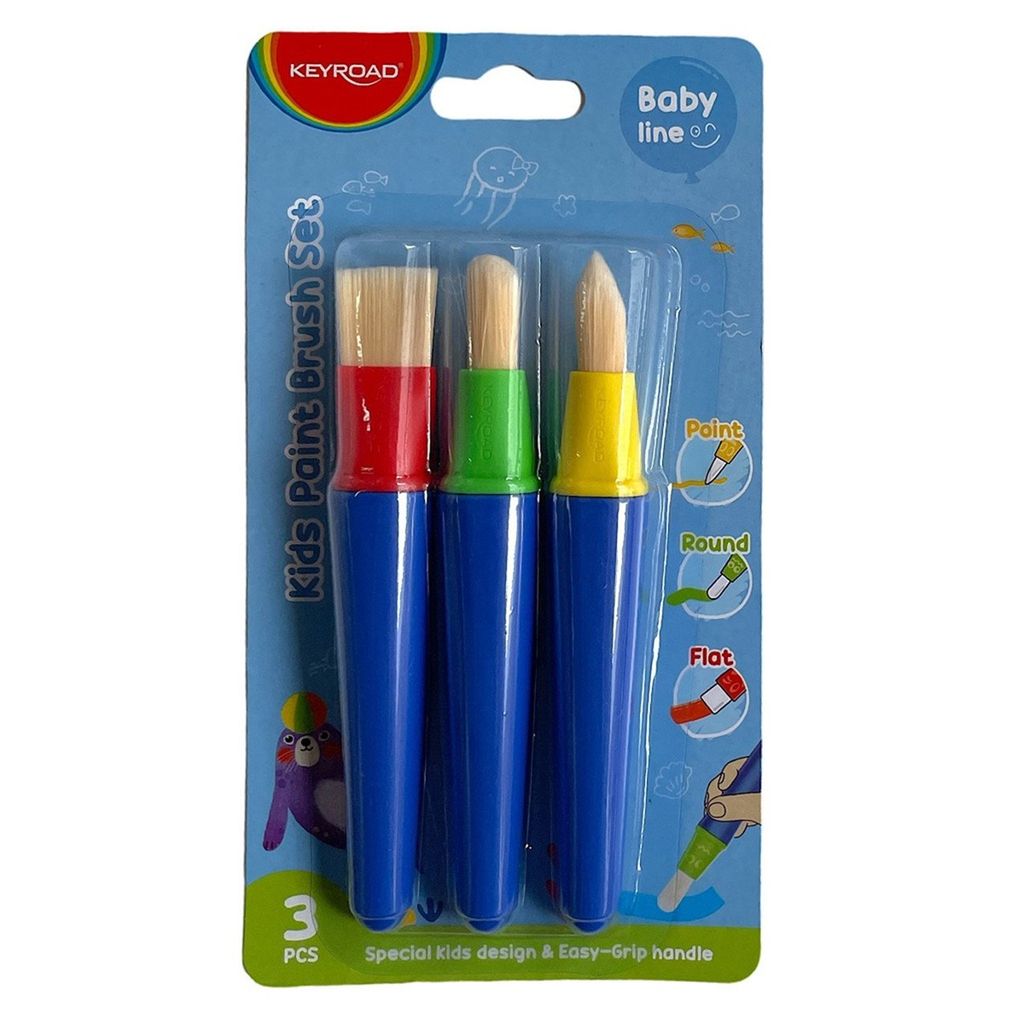 Vỉ 3 Cọ Vẽ Trẻ Em Kr972329