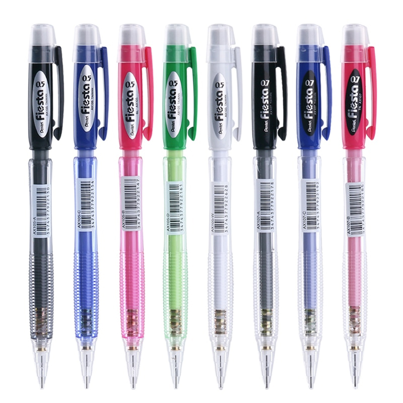 Pentel - Bút Chì Kim Bấm 0.7mm Có Đệm Cao Su - Thân Xanh - AX127-CE-ND