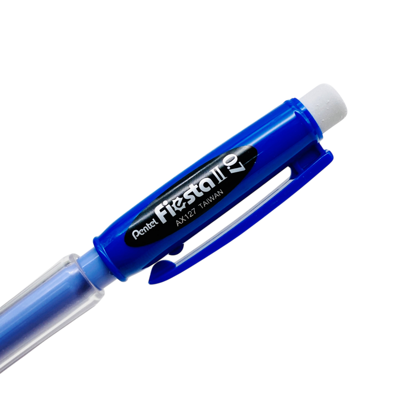 Pentel - Bút Chì Kim Bấm 0.7mm Có Đệm Cao Su - Thân Xanh - AX127-CE-ND
