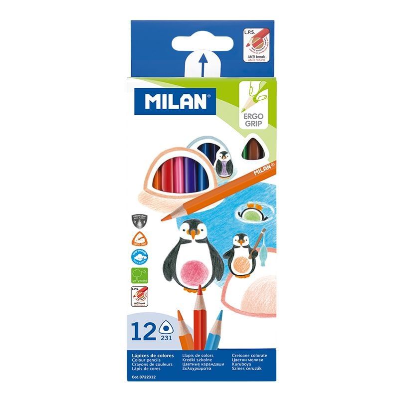 Hộp 12 Viết Chì Màu  Cây Milan 722312