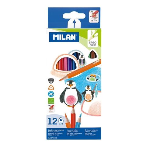 Hộp 12 Viết Chì Màu  Cây Milan 722312
