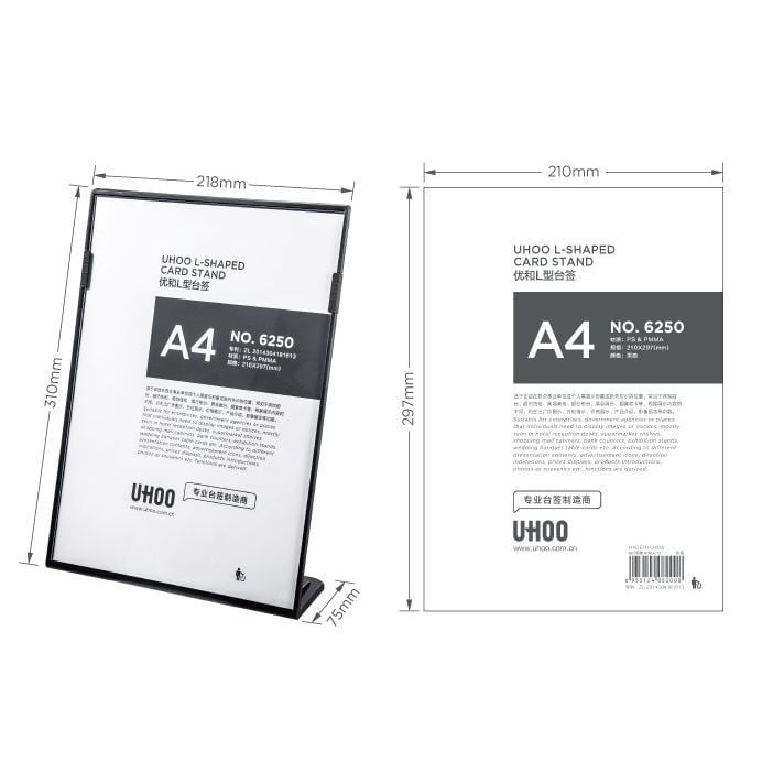 Kệ Mica Để Bàn A4l Uhoo Đen 6250 (Thnk094)