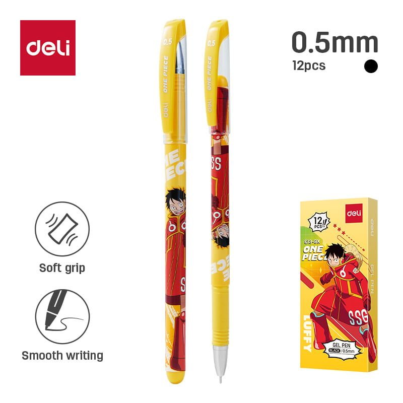 VIẾT GEL ĐEN 0.5MM ONEPIECE CG13-BK (0639-DELI)