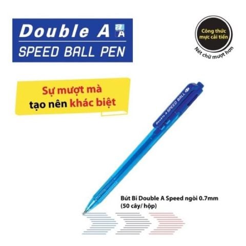 Double A - Viết Bi Da Speed 0.7 Mm - Xanh Dương (Vt)