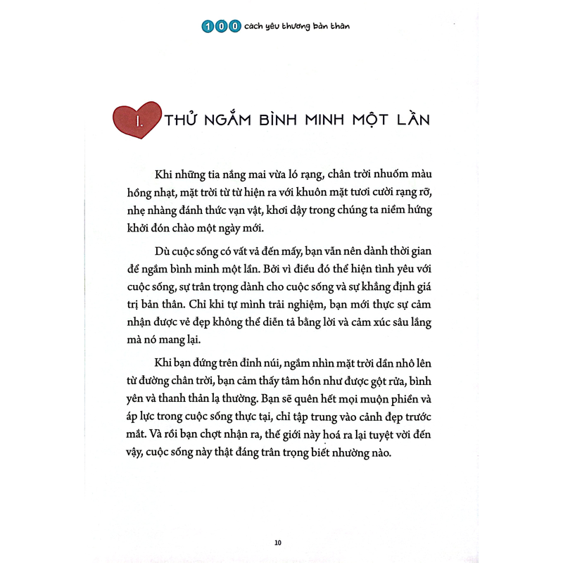 100 Cách Yêu Thương Bản Thân
