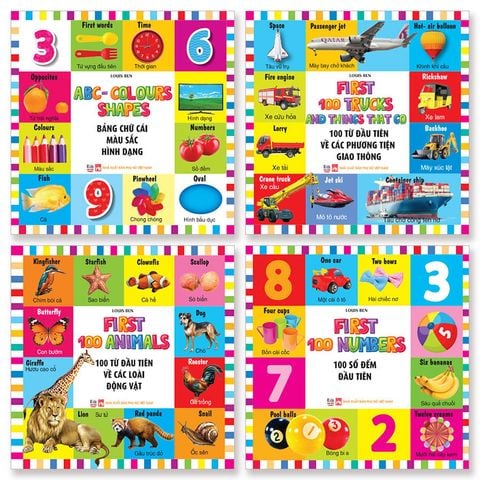 Combo 100 Từ Đầu Tiên Cho Bé (Bộ 4 cuốn)