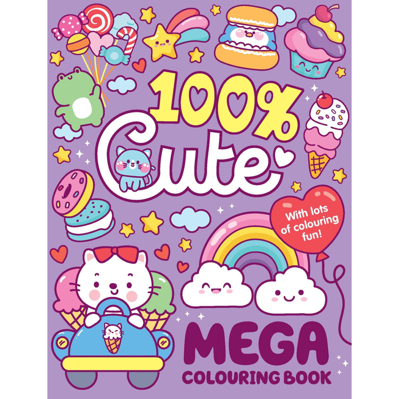 100% Cute - Mega Colouring Book