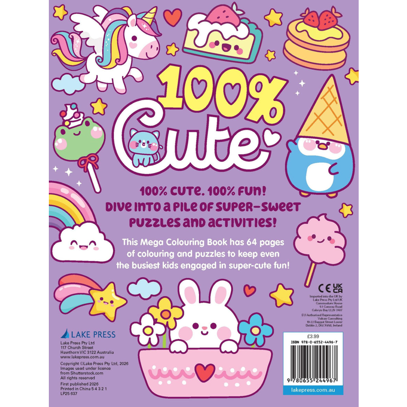 100% Cute - Mega Colouring Book
