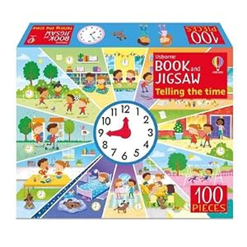 100 Pcs Book & Jigsaw Telling The Time