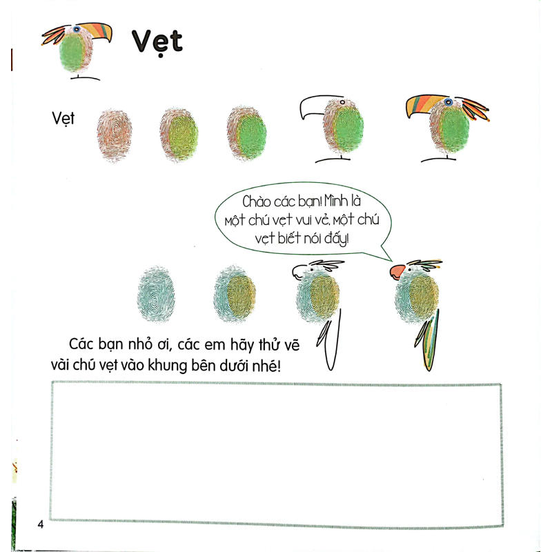 100++ Ý Tưởng Sáng Tạo Vẽ Tranh Bằng Vân Tay - Động Vật