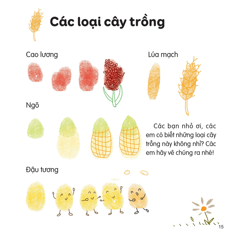 100++ Ý Tưởng Sáng Tạo Vẽ Tranh Bằng Vân Tay - Thực Vật