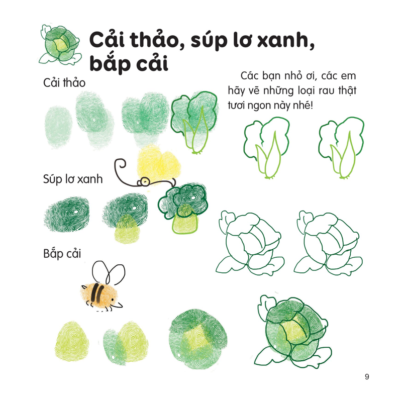 100++ Ý Tưởng Sáng Tạo Vẽ Tranh Bằng Vân Tay - Thực Vật