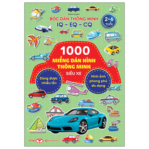 1000 Miếng Dán Hình Thông Minh - Siêu Xe