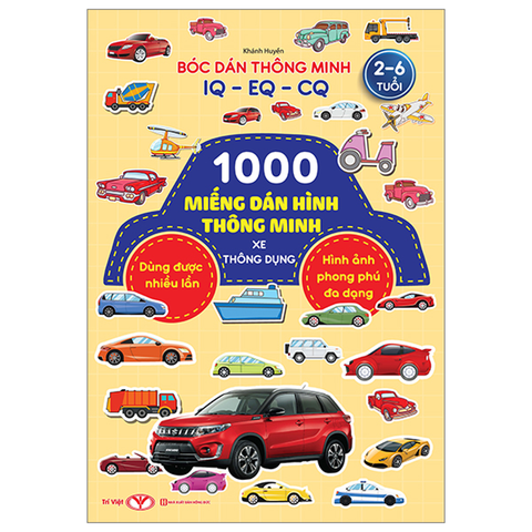 1000 Miếng Dán Hình Thông Minh - Xe Thông Dụng