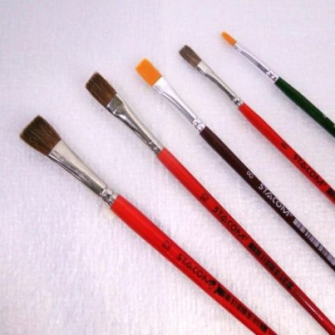 Stacom B104_Fs Cọ Vẽ Sợi Nylon Đầu Dẹp- Số 4(20C/H)(A5390)