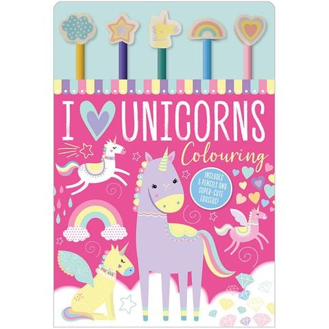 I Love Unicorns Colouring