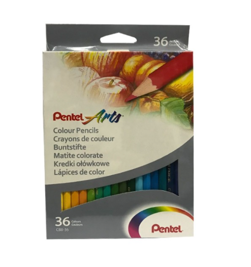 Pentel Bút Chì Gỗ - 36 Màu  CB8_36U