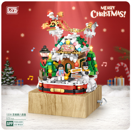 Đồ Chơi Lắp Ráp Ngôi Nhà Giáng Sinh Có Nhạc 979Pcs 1238