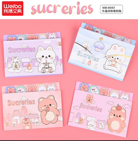 Bộ Giấy Note Vp Hình Con Vật 7.6*7.6Cm  Wb-95157 H/24 (Thnk098)