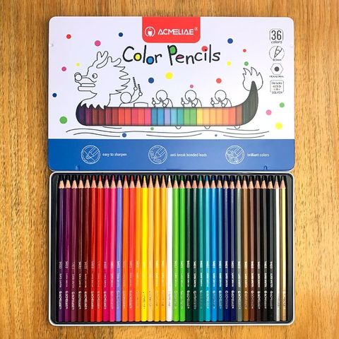 Viết Chì Màu Lục Giác Hộp Thiếc 36 Cây 9800-36 Acmeliae