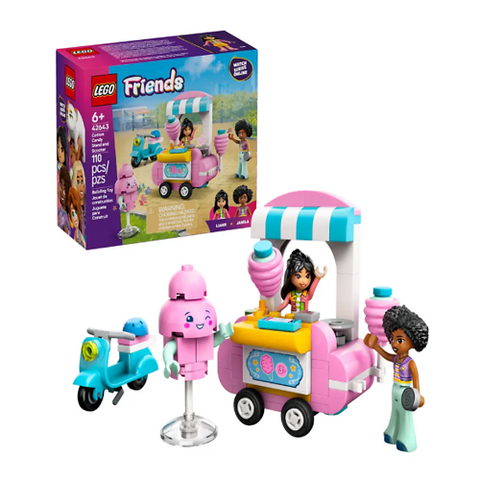 Lego Friends Lắp Ráp Quầy Kẹo Bông Gòn & Xe Scooter 42643 (Vta)