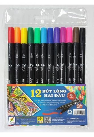 Bộ 12 Cây Bút Lông Đầu MA-12TWOTIP