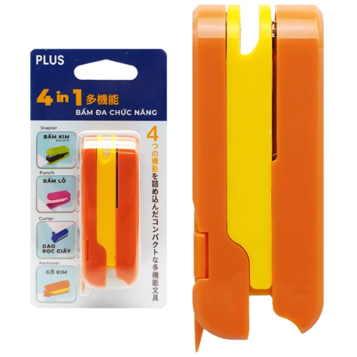 Plus - Bấm Đa Chức Năng 4 In 1 - Màu Cam 210-V012