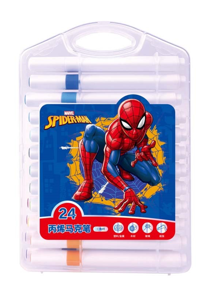 Hộp 24 Cây Viết Lông Màu Acrylic Spiderman