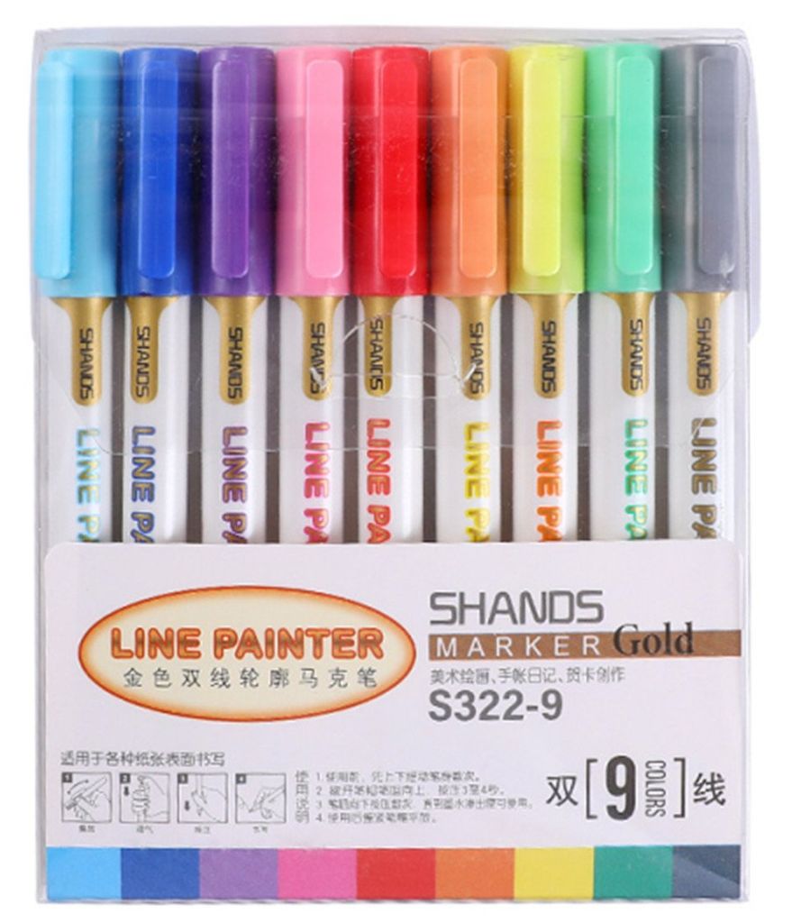 HỘP VIẾT VẼ TẠO VIỀN/9 MÀU S322-9 - SHANDS