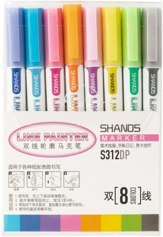 HỘP VIẾT VẼ TẠO VIỀN/8 MÀU S312-8 - SHANDS