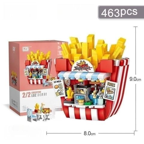 Đồ Chơi Lắp Ráp Cửa Hàng Khoai Tây Chiên 463Pcs 1732 LOZ