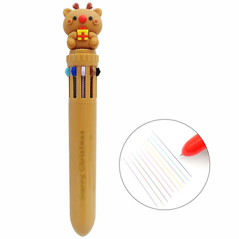 Viết Bi Xanh 10 Màu 0.7Mm Kk-7128 H/36 Kk ( Giao Mẫu Ngẫu Nhiên )