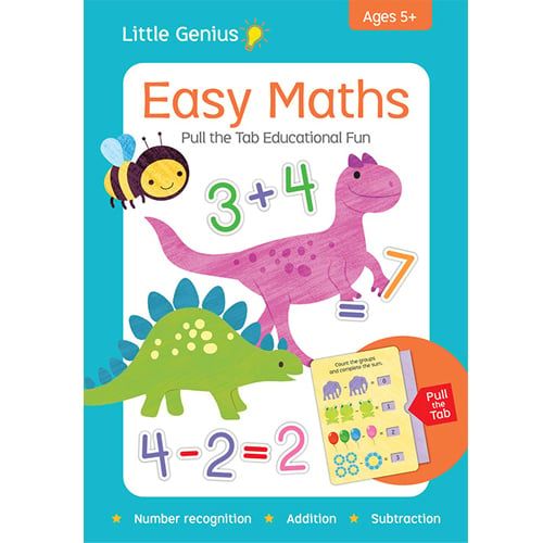 Little Genius - Pull The Tab Flash Cards - Easy Maths