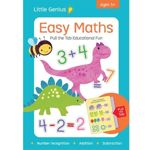 Little Genius - Pull The Tab Flash Cards - Easy Maths