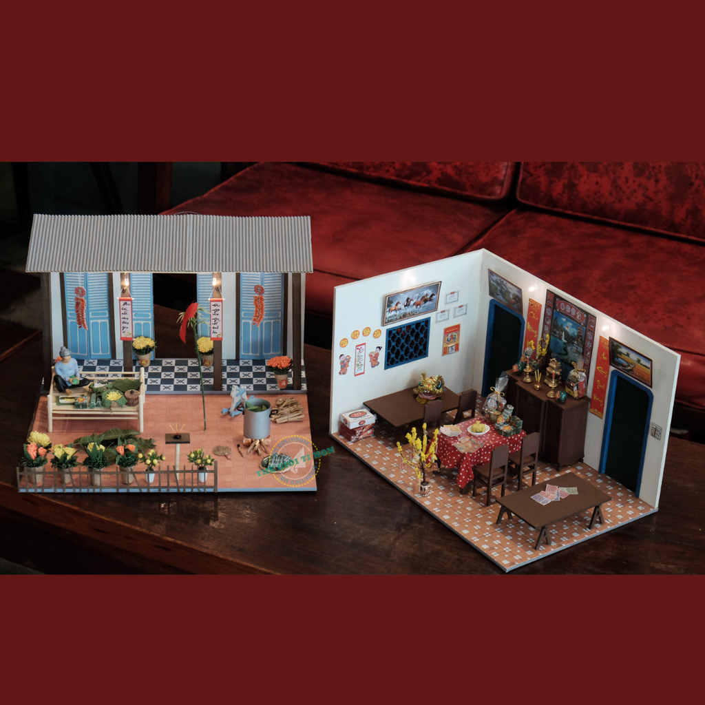 Mô Hình Tết Sài Gòn Xưa Tí Hon - Tết Sum Vầy - TX06