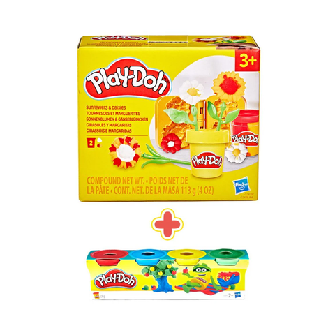 PLAYDOH Bộ Khuôn Làm Hoa Mặt Trời  Và Bột Nặn 4 Màu Mini CBG2479/G2476-23241(Vta)