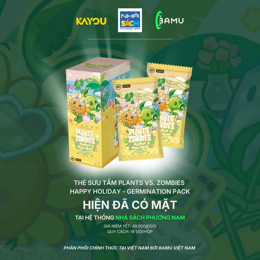 Kayou Bộ Thẻ Sưu Tầm Plants Vs Zombies Kỳ Nghỉ Vui Vẻ Gói Nảy Mầm Bản 1 Hh00011 (Bamu)