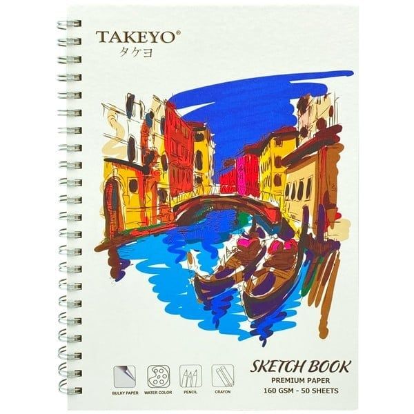 Vở Vẽ Lò Xo A4 50 Tờ Takeyo 8524 (HT)  Nhiều mẫu,giao ngẫu nhiên