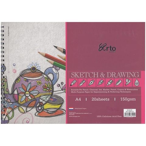 Tập Phác Thảo Và Bản Vẽ 20 tờ Khổ A4 CR36194