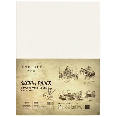 Giấy Vẽ 20 Tờ Takeyo A3 8735 HT