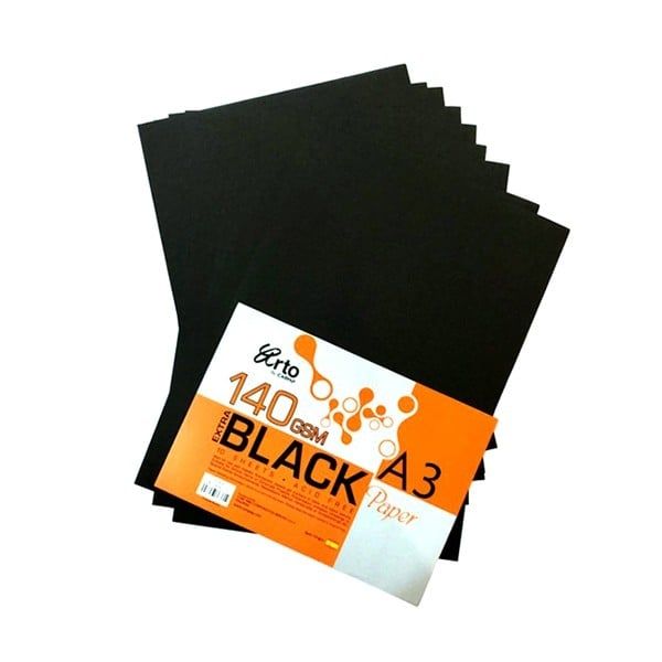 Tập Giấy Màu Đen 10 tờ Khổ A3 CR36359