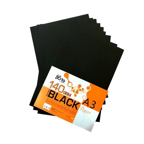 Tập Giấy Màu Đen 10 tờ Khổ A3 CR36359