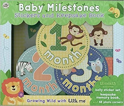 Little Me Baby Milestones Stickers and Keepsake Book : Growing Wild with Little Me