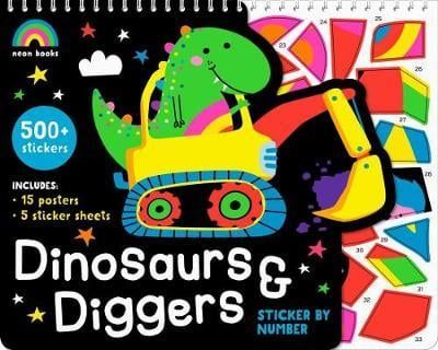 Dinosaurs And Diggers- Sticker By Number