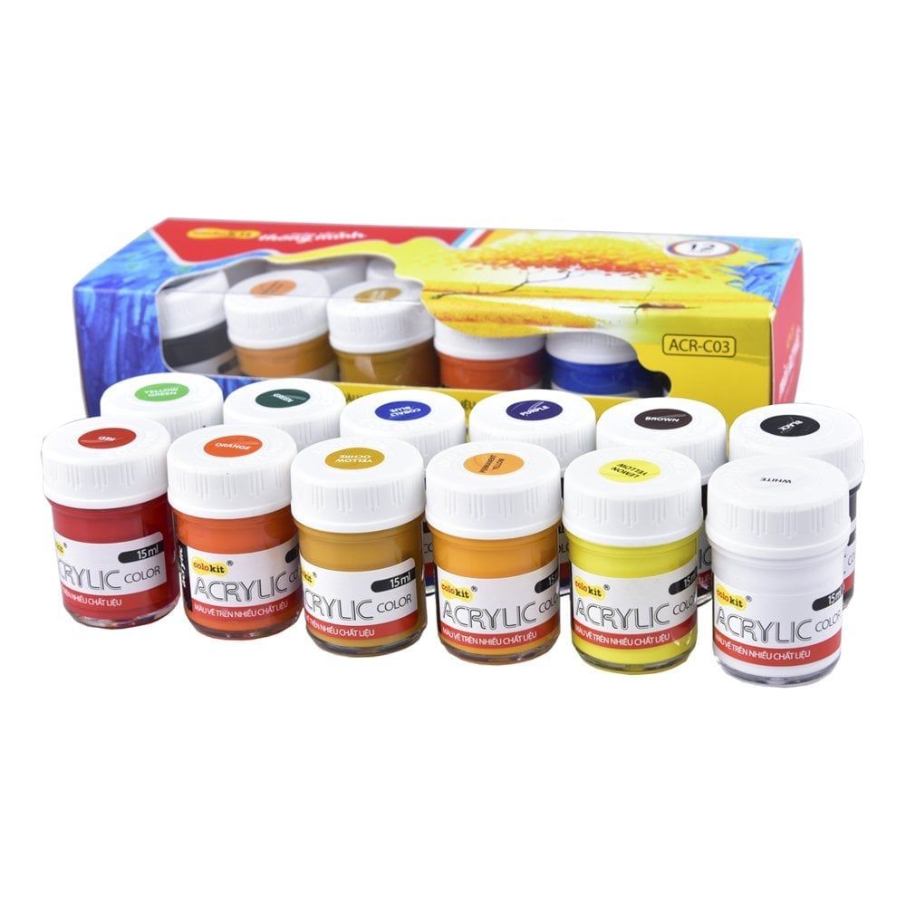 Màu acrylic Colokit ACR-C03  (Hộp 12 màu)