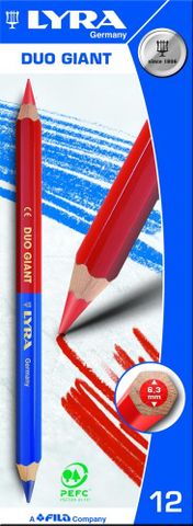Bút Chì Lyra Hai Đầu Xanh Đỏ Dou Giant Thân To 6 Cạnh 2920101