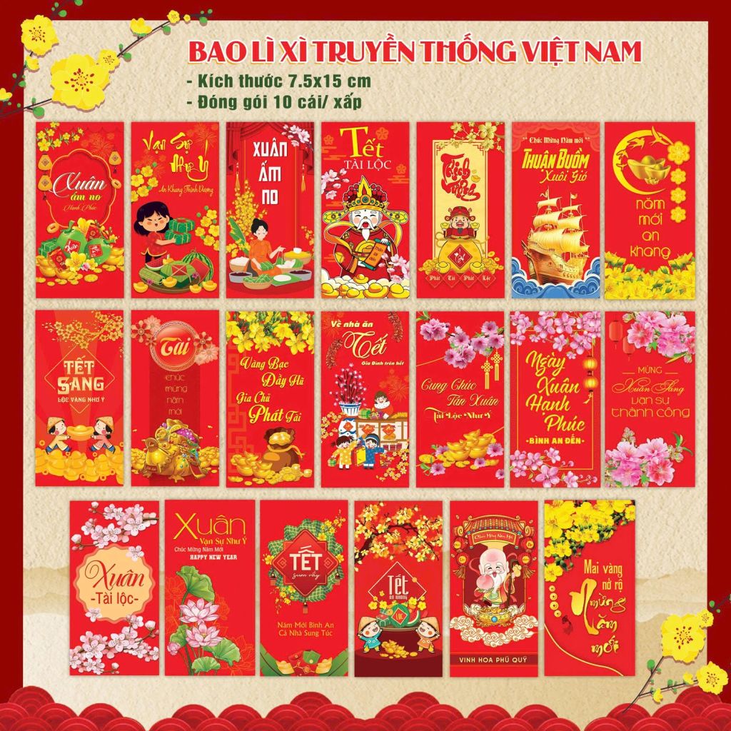 BAO LÌ XÌ LỚN X/10 (QC G.LONG) - GIAO MẪU NGẪU NHIÊN