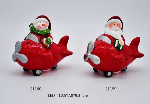 Trang Trí Gốm Sứ Ông Già/Tuyết Kk23025A Noel