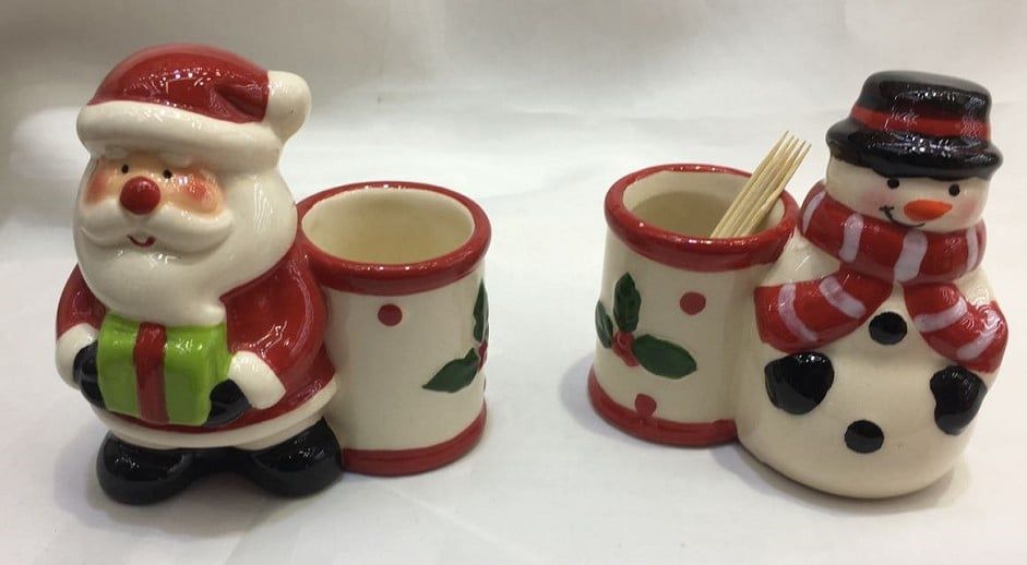 Trang Trí Gốm Sứ/Hủ Tăm Cl1745/Cl1746 Noel